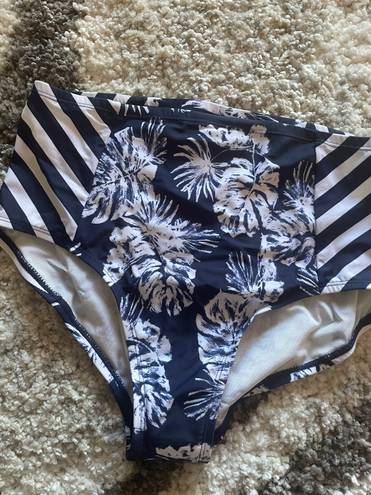 Swimsuit For All Navy Blue High Waist Swim Bottoms