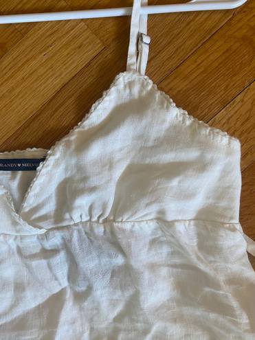 Brandy Melville White Tie Back Top