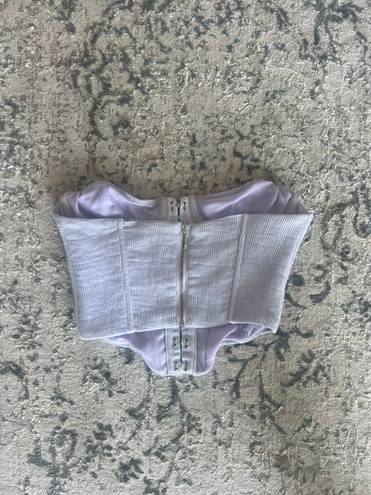 White Fox Boutique White Fox Light Purple Strapless Corset Top