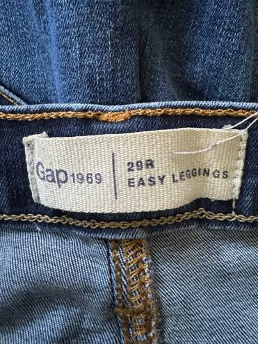 Gap 1969 Women's Easy Legging Jegging Blue Denim Jeans Stretch Size 8X29