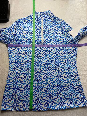 Gottex Golf Tennis Top XS Women’s Long Sleeve Shirt (Santorini Blue) NWT $88