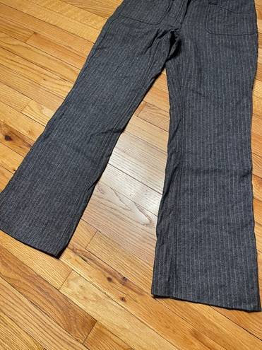 Tommy Hilfiger Vintage y2k wool striped print Pinstripe Dress Pants Women's Gray Size 8  Zip