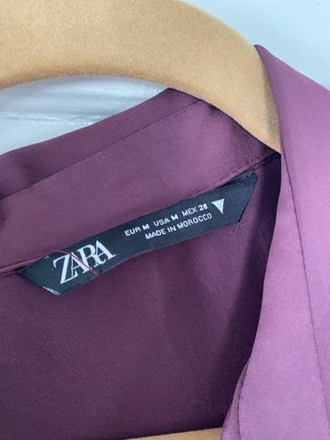 ZARA burgundy satin  dress