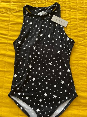 Gaze USA NWT Gaze Black with Stars Bodysuit