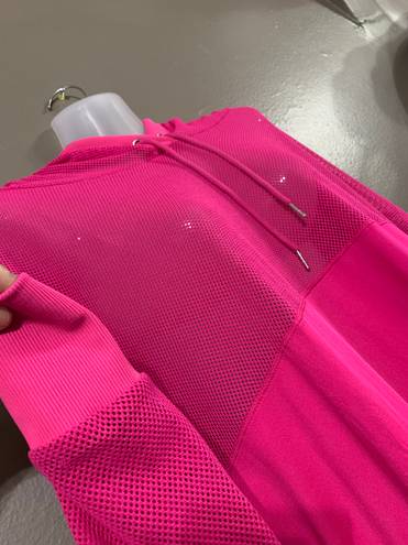 Soho Sport Pink Mesh Long Sleeve Hoodie