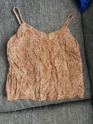 JC Penny Brown Snakeskin Crop Tank