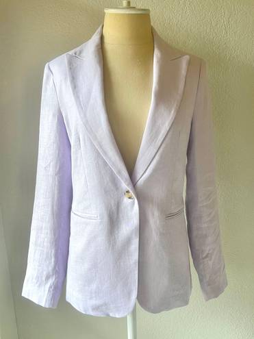 Mango ✨NEW✨  Blazer suit 100% linen Light Pastel Lilac Size 2