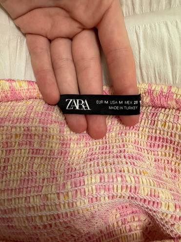 ZARA Pink Daisy Mini Skirt