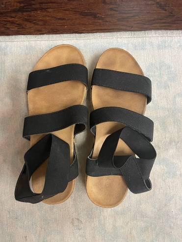 Black/tan Platform Sandals Black Size 8.5