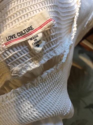 Love Culture White Dress Small High Low 