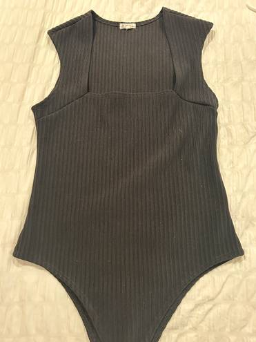 BKE Core Ribbed Square Neck Bodysuit