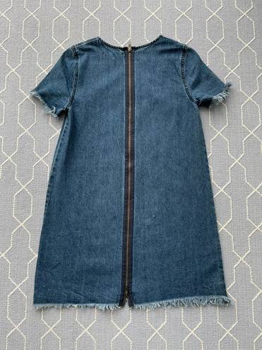 Pistola Womens Short Sleeve Gemma Denim Fray Dress Sz Small $118