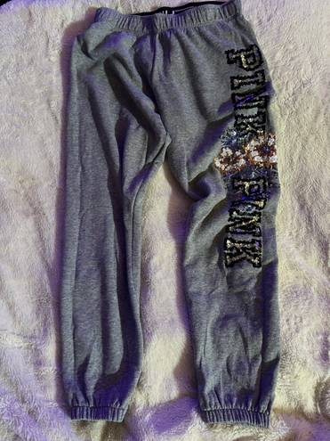 PINK - Victoria's Secret HTF-Victoria secret PINK Tropical Flower Sequin Full Zip/Capri Sweats Matching set XS