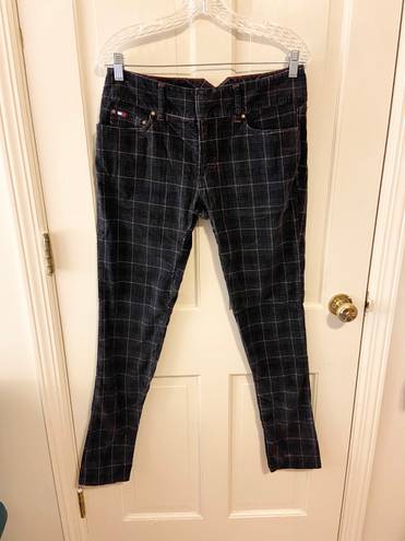 Tommy Hilfiger Y2K grunge black plaid skinny jeans