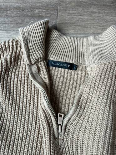 Amazon tan quarter zip sweater