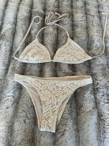 Aerie White Crochet Bikini