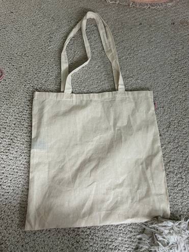 Brandy Melville Beige Linen Tote Bag