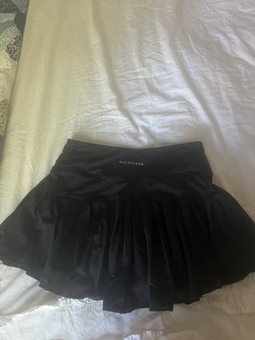 Gold Hinge Black Tennis Skirt