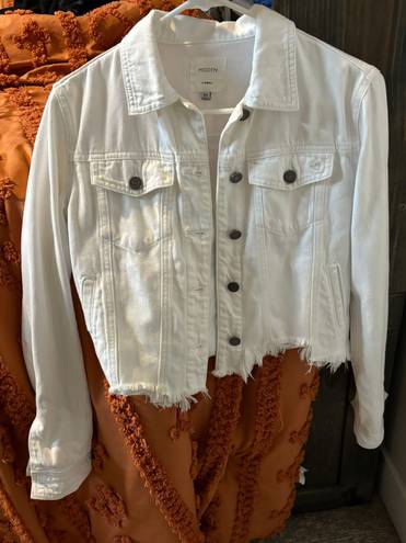 Hidden Alley White Denim Jean Jacket