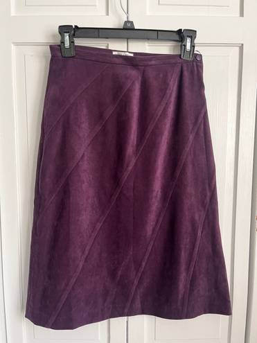 Purple Skirt Faux Suede Size M