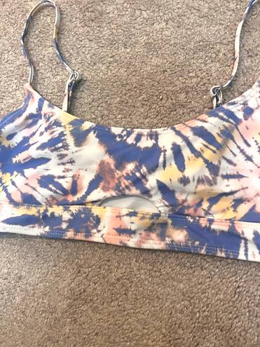 Tilly's swimsuit bikini top tie-dye with cutout