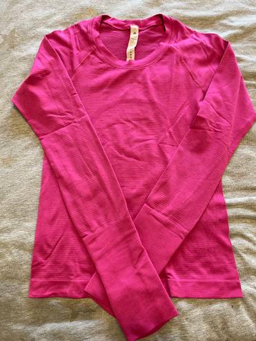 Lululemon Swifty Tech Long Sleeve Top Pink