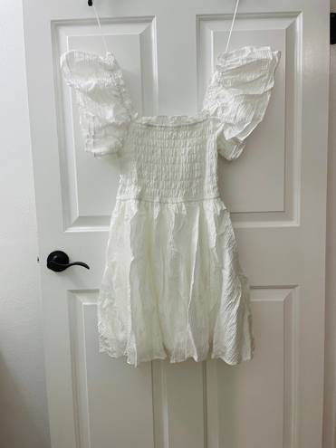 TCEC | NWOT | Ruffle Sleeve Mini Dress | S | White | CD02530