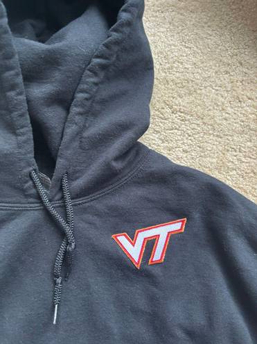 Virginia Tech Hoodie Sweatshirt Black Size L