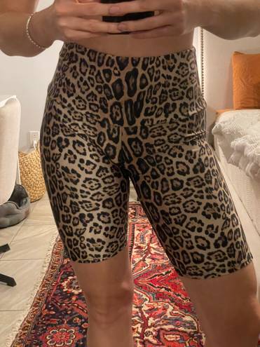 Onzie Leopard Print Bike Shorts