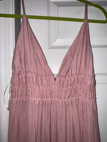 Floor Length Summer Dress Pink Size L