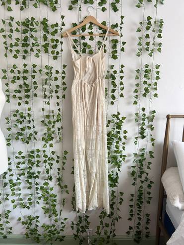 Hollister Cream Lace Bohemian Maxi Dress