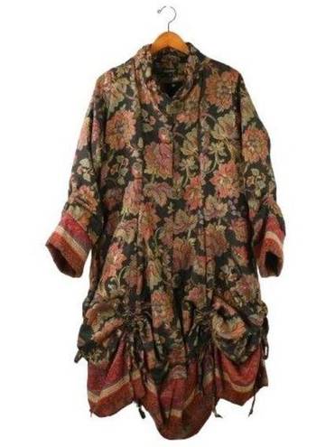 Lee NWT  Andersen Patchwork Tapestry Tuck Coat Long Duster Jacket M