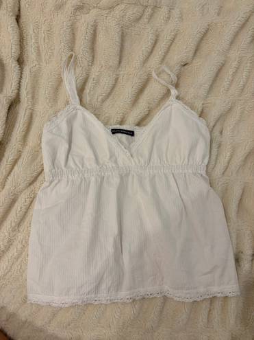 Brandy Melville Babydoll White Tank Top