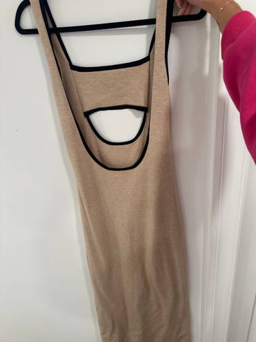 Peppermayo Beige Knit Maxi Dress