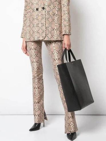 ANINE BING 💕💕 Cigarette Python Trousers ~ Split Cuff Snakeskin Print XS NWT