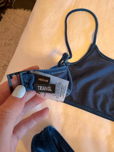 Triangl e Blue Bikini