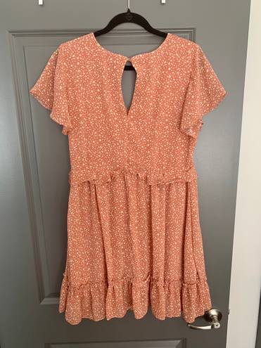 &merci Cheetah Print Peach Mini Dress