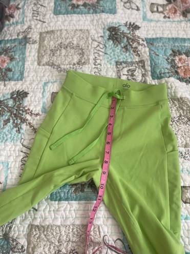 Alo Yoga 7/8 Checkpoint Leggings Green Apple Athleisure