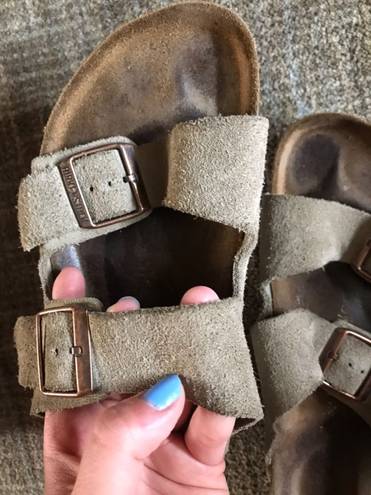 Birkenstock Arizona Sandal Taupe Suade Size 39