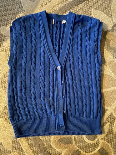 Vintage 1970’s Sweater Vest Blue Size L