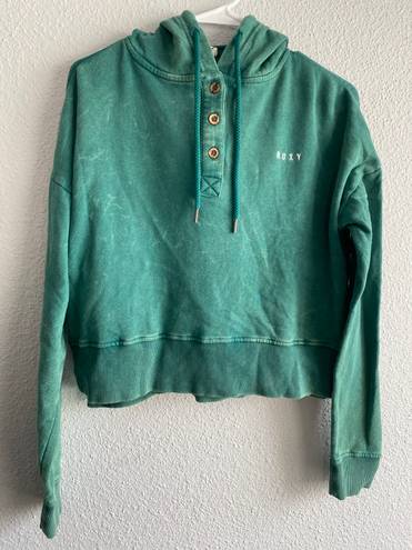 Roxy Green Distressed Hoodie