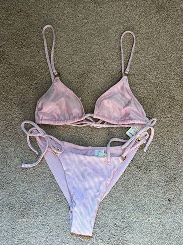 Aerie NWT  Shimmery Pink Bikini Set