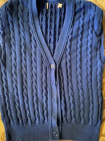 Vintage 1970’s Sweater Vest Blue Size L