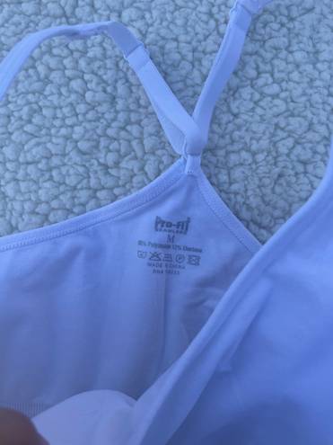 ProFit White Sports Bra Size M