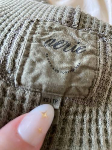 Aerie Waffle Knit Sweatshirt