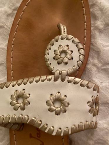 Jack Rogers Jack Roger Sandals White And Gold