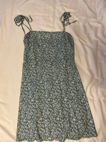 Green / White Floral Sundress Size M