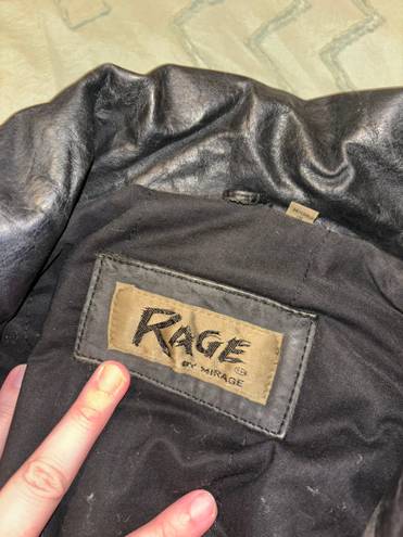 Rage Leather Jacket Black Size M