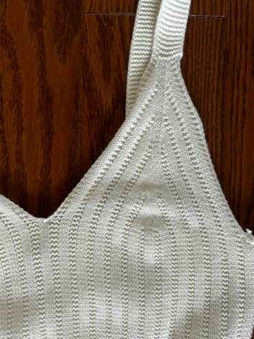 Knitted Tank Top White Size M