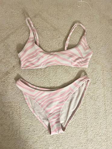 Triangl Pink Zebra Bikini Set